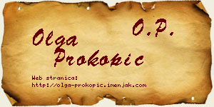 Olga Prokopić vizit kartica